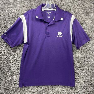 Kansas State Wildcats Polo Shirt Antigua Men's Small Purple Polyester Pullover
